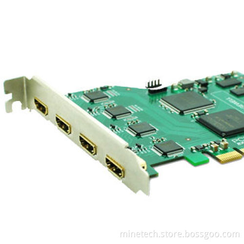 PCI-e Card, Simultaneously Capture 4 HD 1,080P 60Hz Signal,Support HDCP,Third-party Software and SDK